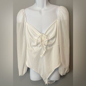 Sheer long sleeve bodysuit size xxxl